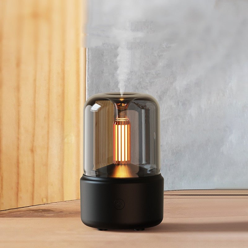 Portable USB Atmosphere Light Humidifier & Aroma Diffuser with Candlelight Effect