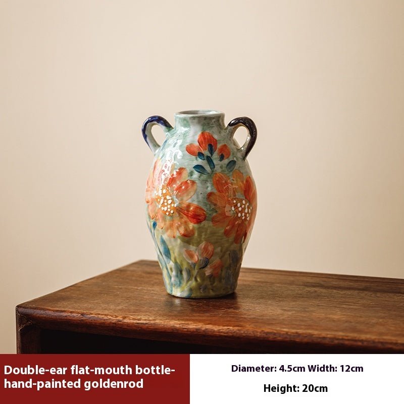 Hand-Painted Chinese Ceramic Vases for Home Decor and Flower Arrangement