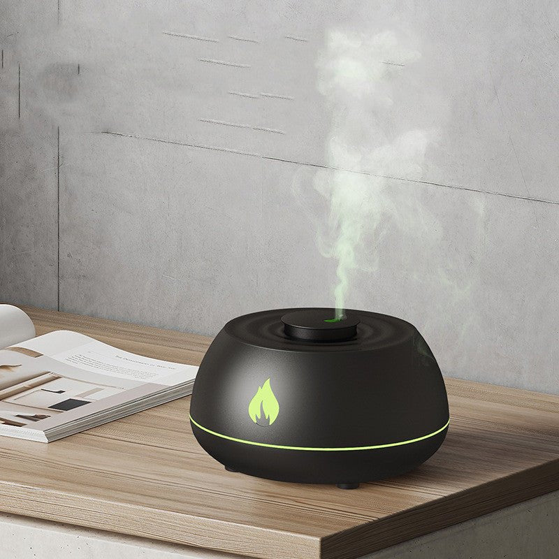 Volcano Flame Humidifier & Diffuser, 7-Color LED Light with USB Power