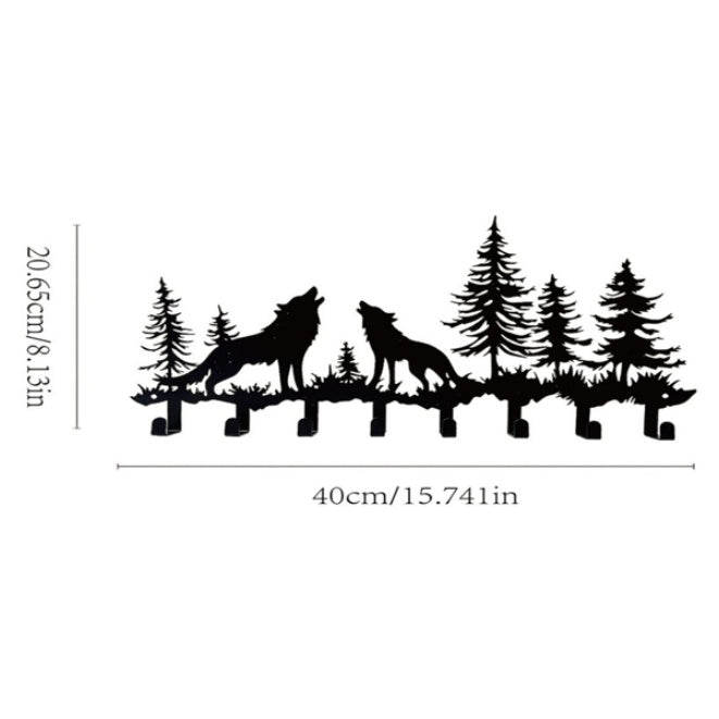 Wolf Key Holder Wall Mount