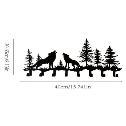 Wolf Key Holder Wall Mount