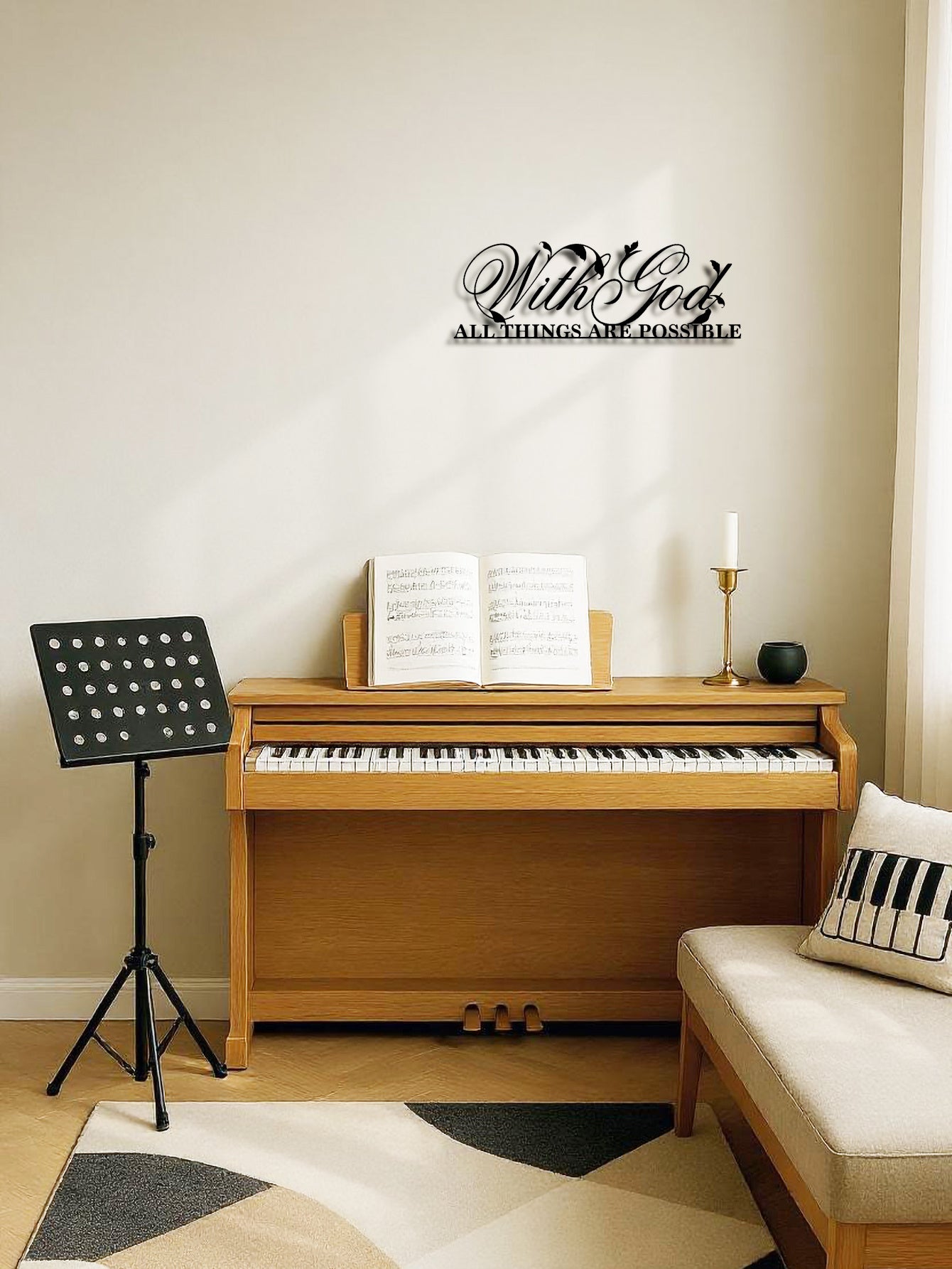 Inspiring Metal Wall Art Sculpture – Exquisite Religious Accent Home Decor