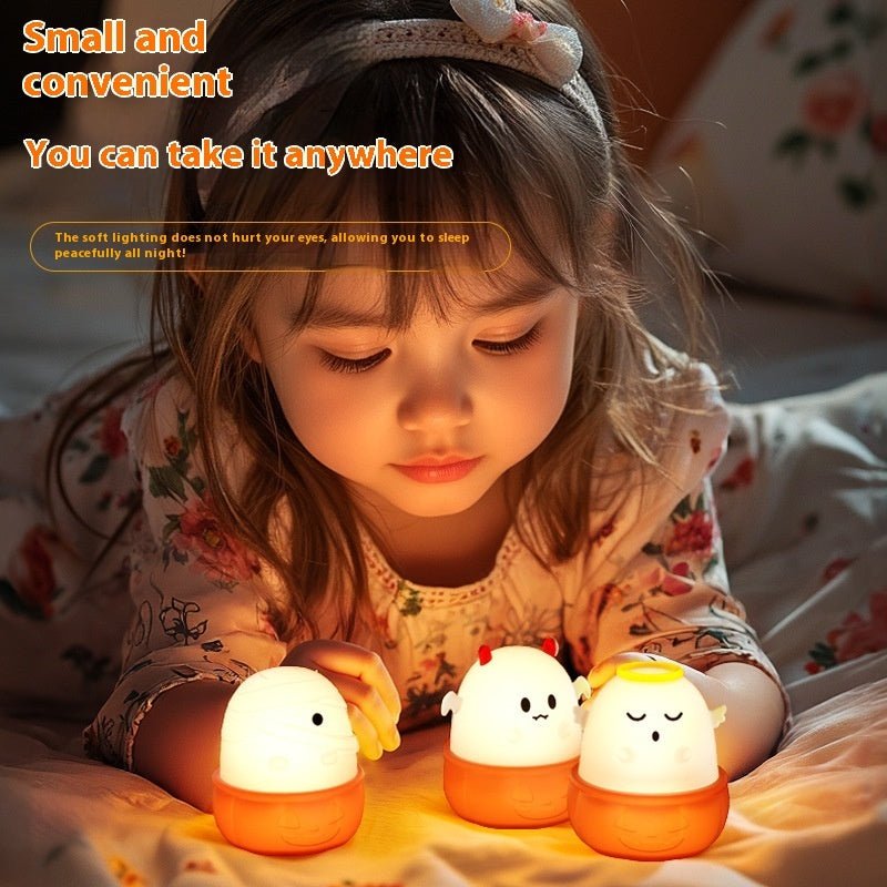 Cute Pat Night Light for Kids Bedroom USB Charging Bedside Sleep Lamp with Eye Protection