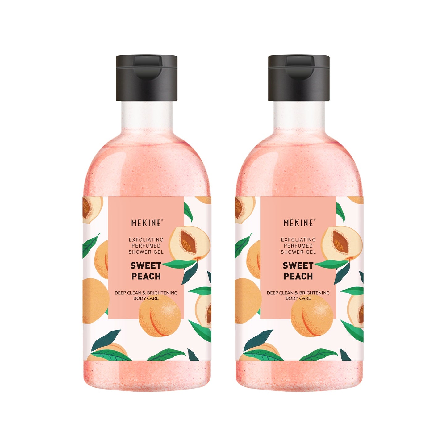 Peach Shower Gel – Exfoliating Perfumed Body Wash with Sweet Peach Scent, Deep Clean & Brightening
