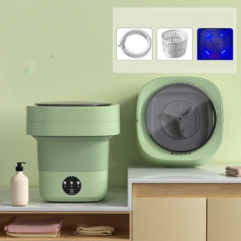 Mini Foldable Portable Washing Machine with Spin Dryer, for Small Items & Laundry