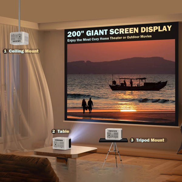 DBPOWER H89 Multimedia Projector with 720P HD, 5G WiFi & Motorized Focus