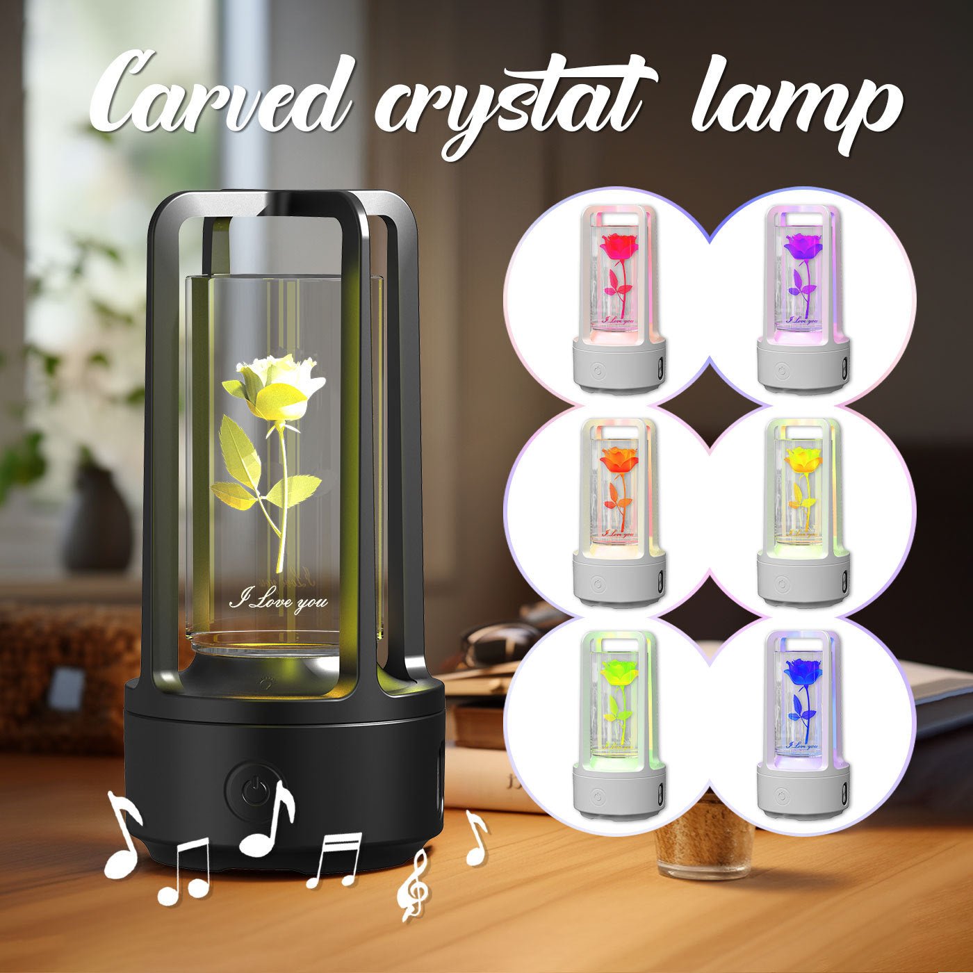 2-in-1 Bluetooth Speaker and Dimmable LED Lamp, Touch Control Night Light