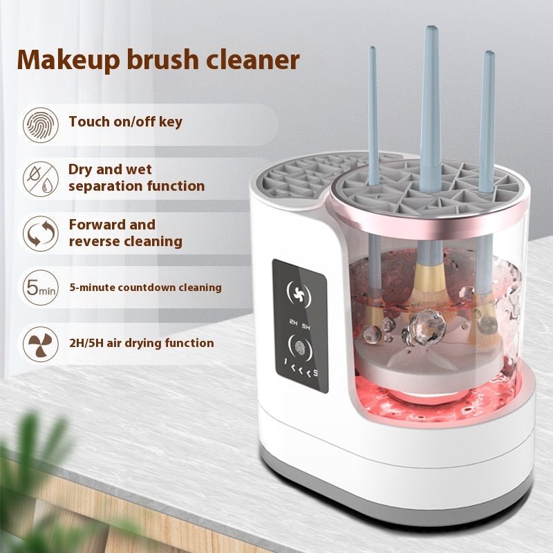 Electric Makeup Brush Cleaner with UV Drying, Automatic & Portable Cleaning Tool