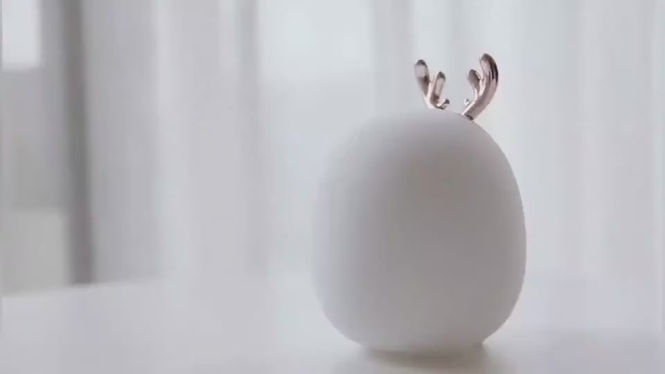 Cartoon Rabbit & Deer Silicone Night Light | Soft-Touch USB Rechargeable Lamp-07